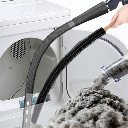 Sealegend 2 PCS Dryer Vent Cleaner Kit, Dryer Lint Vacuum Attachment&Brush - color: Black