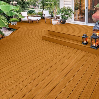 Olympic Maximum 5 gal Cedar Transparent Exterior Wood Stain & Sealer in One - color: Cedar, size: 5 Gallon, style: Transparent