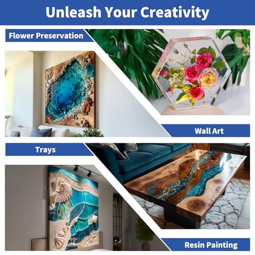 Epoxy Resin 2 Gallon Kit Crystal Clear No Yellowing No Bubble Resin - size: 2 GAL