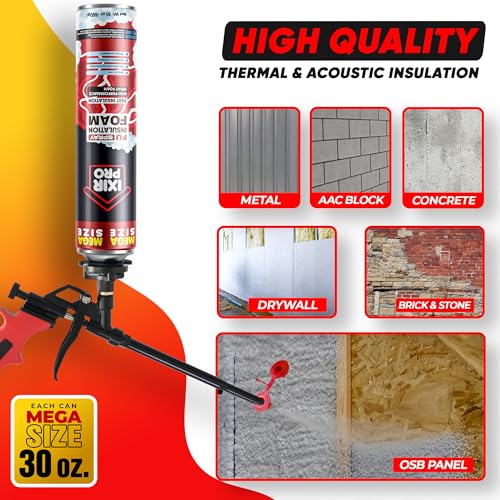 Spray Foam Insulation, 1 Pack x 30 oz, Expanding Foam Sealant Spray - size: 1 Pack