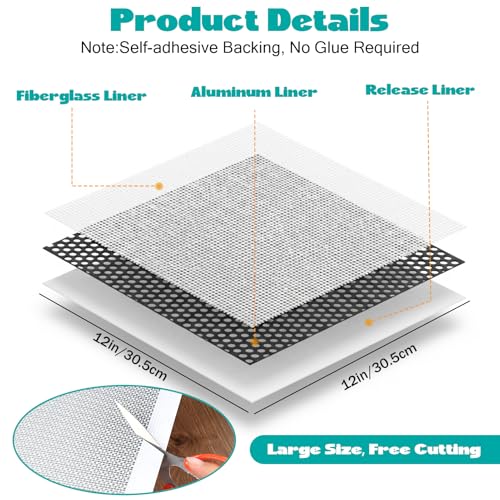 5Pcs Drywall Repair Kit Large Hole, 12 x 12in Self-Adhesive Drywall Patch - size: 5Pcs