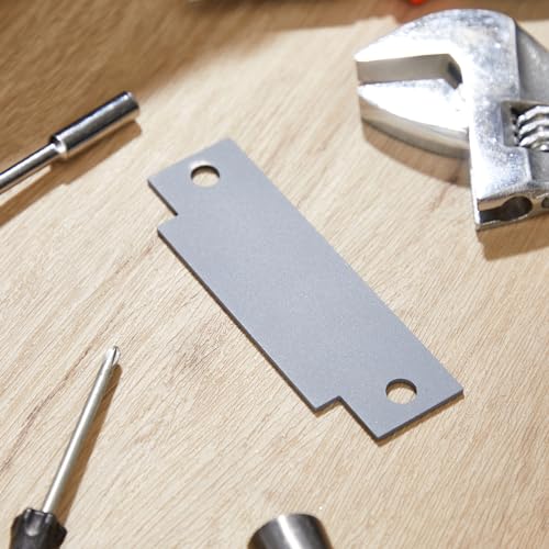 Zonon 4 Pcs Door Strike Plate Filler with Screws, T-Strike Blank, Gray - color: Gray