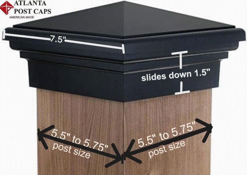 Atlanta Post Caps 6x6 Brown Pyramid Post Cap - color: Brown, size: 6x6 standard (5.5")