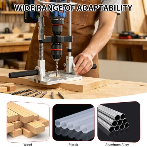 Portable Drill Guide for Angled or Straight Holes with Guide Rod