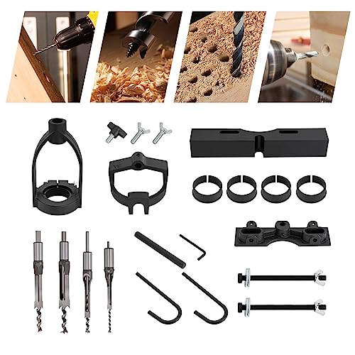 Mortising Attachment for Drill Press, 4 Model Drills Chisel Set Mortise and Tenon Tools, Mortise Machine Attachment Drill Press Mortising Attachment Kit for Drill Press Machine