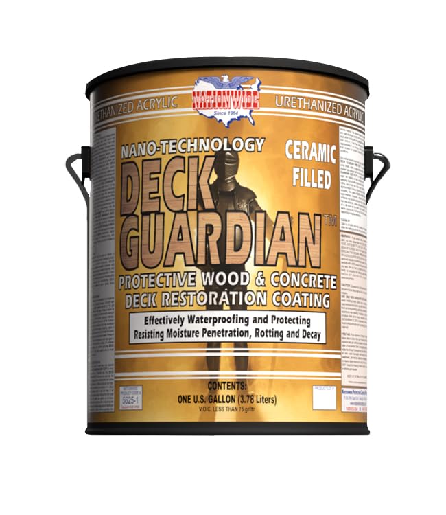 DECK GUARDIAN Elastomeric Deck Paint Coating – Battleship Gray - 1 Gallon - color: Battleship Gray, size: 128 Fl Oz (Pack of 1)