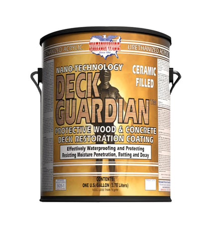 DECK GUARDIAN Elastomeric Deck Paint Coating – Battleship Gray - 1 Gallon - color: Battleship Gray, size: 128 Fl Oz (Pack of 1)