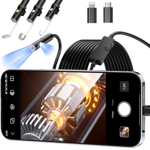 Endoscope Camera with Light for Android & iPhone, 1920P HD Borescope