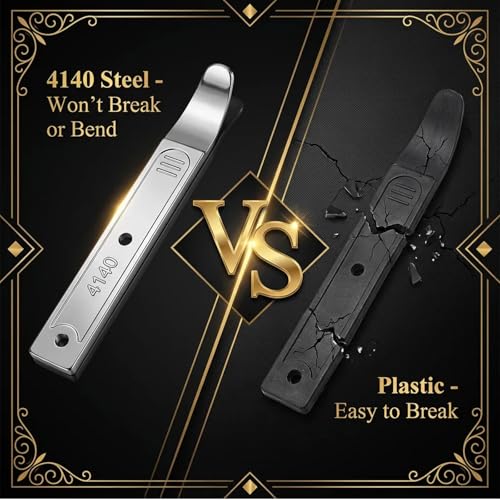 2PCS 4140 Steel Pry Bar Tool - 6.7 Inch Pry Bar Removal Tool, Pry Tool Pry Bar, Automotive Panel Removal Tool for Automotive Interior Panel Demolition Flooring Roofing
