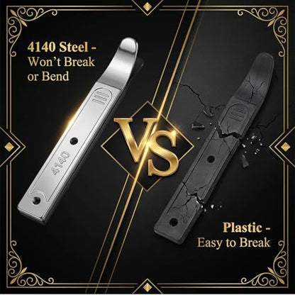 2PCS 4140 Steel Pry Bar Tool - 6.7 Inch Pry Bar Removal Tool, Pry Tool Pry Bar, Automotive Panel Removal Tool for Automotive Interior Panel Demolition Flooring Roofing