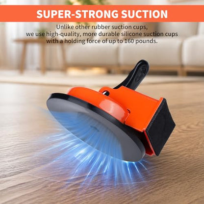Floor Gap Fixer Tool Kit With Rubber Mallet & Cleaning Scraper,Enhanced Suction Cup Floor Suction Cup Tool, Laminate FloorGap RepairTool for Laminate, Wood, Tile & Vinyl Flooring