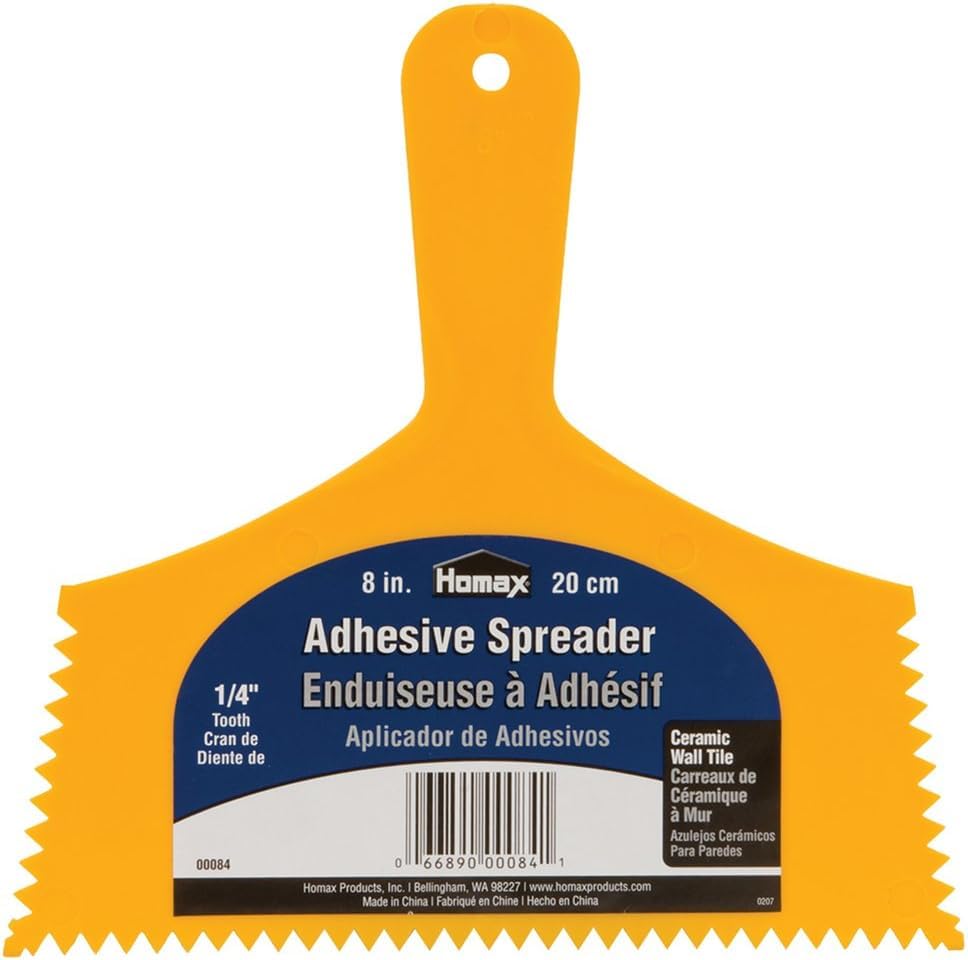8” Homax 00084 Homax Adhesive Spreader (Pack of 6) - size: 8 inch (Pack of 6), style: 1/4" Tooth