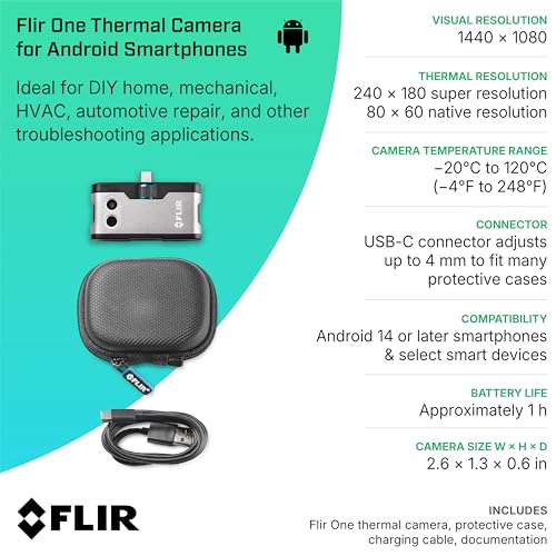 Flir One Thermal Imaging Camera for Android USB-C, 240x180 MSX - style: Android USB-C