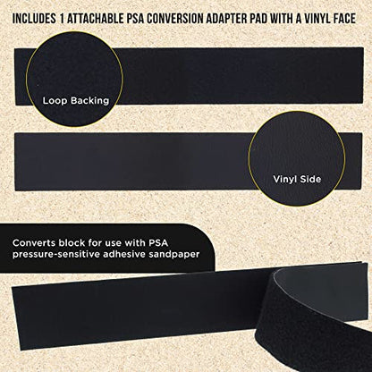 Dura-Gold Pro Series Longboard Hand Sanding Block Hook & Loop & PSA Backing - style: Standard