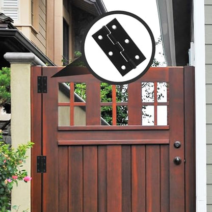 Murtenze 6 Pack 2.5 Inch Black Door Hinge Cabinet Hinge - color: Black, size: 2.5 Inch - 6PCS