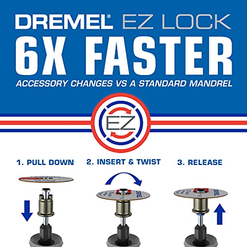 Dremel EZ406-02 EZ-Lock Starter Kit with Rotary Tool Cutting Wheels - size: 1-Pack