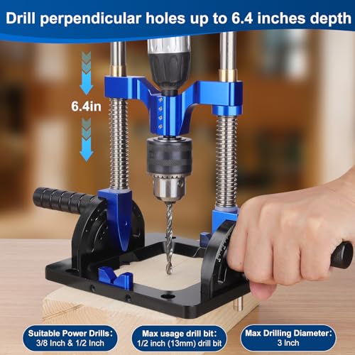 Portable Drill Guide for Angled & Straight Holes,0°to 60°Multi Angle Drill