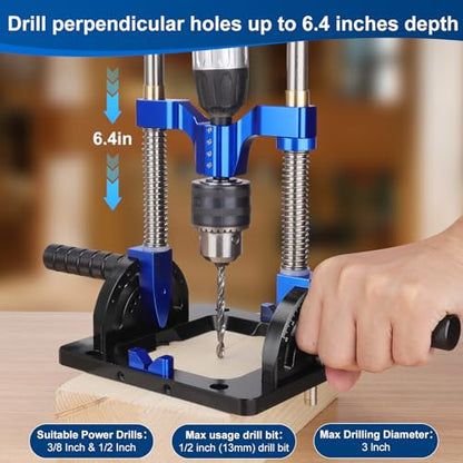 Portable Drill Guide for Angled & Straight Holes,0°to 60°Multi Angle Drill