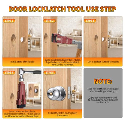 Door Hinge Jig, Door Hinge Template Kit, Door Lock & Latch Installation Kit