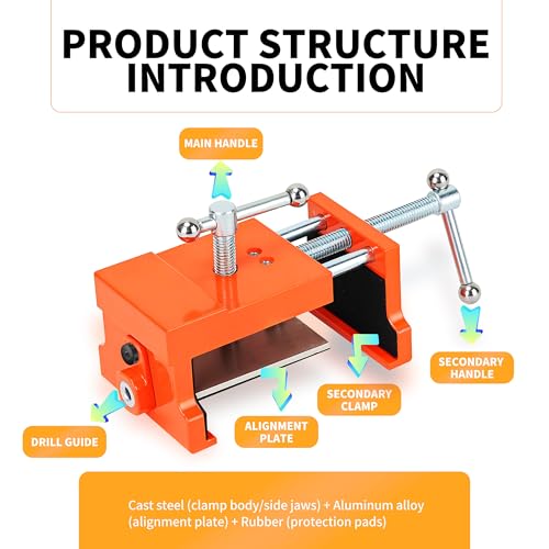 Cabinet clamp 2 Pcs - Cabinet panel frame alignment tool and mounting, with guide holes and three adhesive protective pads. - size: 2pcs