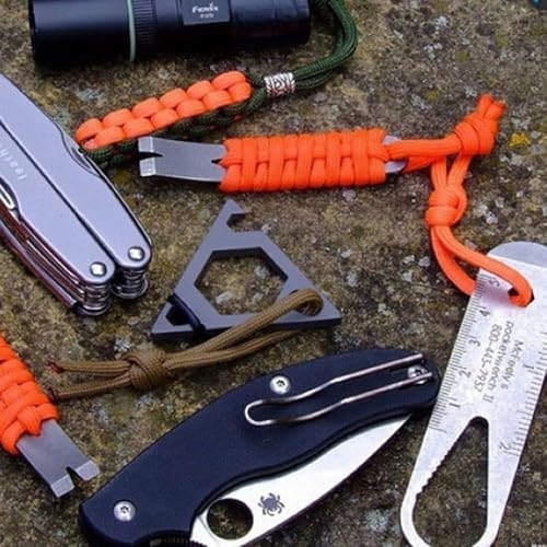 Mini Stainless Steel Pocket Pry Bar Crowbar Multifunction EDC Tool for Bushcraft and Survival