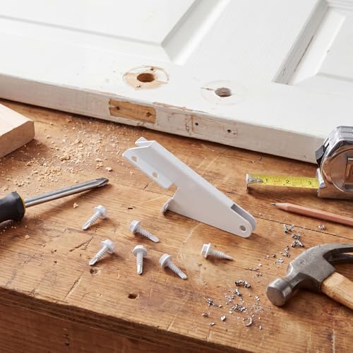 1 Pcs Aluminum Jamb Bracket Door Closer, White - color: White