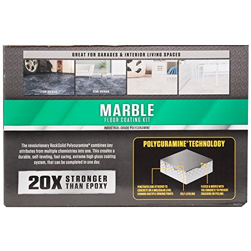 RockSolid Marble Floor Coating Kit, Mountain White - color: Mountain White