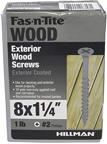 Gray Epoxy Exterior Wood & Deck Screws #8 x 1-1/4", 181 Pk