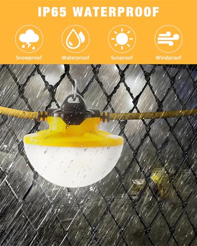 100FT Construction String Lights 130W 16000LM LED String Work Lights - size: 100FT 130W 2 Prong 5000K Daylight