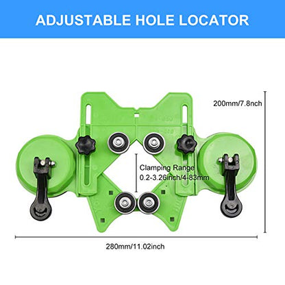 Drill Bit Hole Saw Guide, 4-83mm Adjustable Tile Hole Cutter for Ceramic - color: green