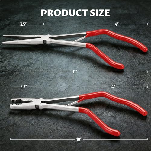 2-Piece Pistol Pliers Set, 11" Long Nose & 10" Long Pliers