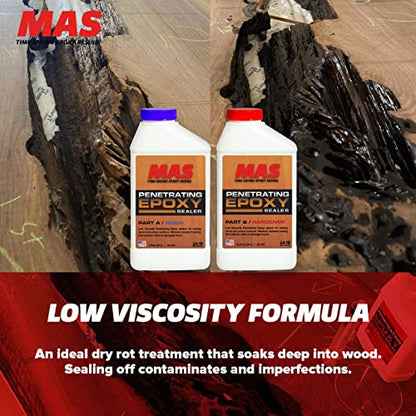 MAS Epoxies Penetrating Epoxy Resin Wood Sealer, 1.5 Pint - size: 1.5 Pint