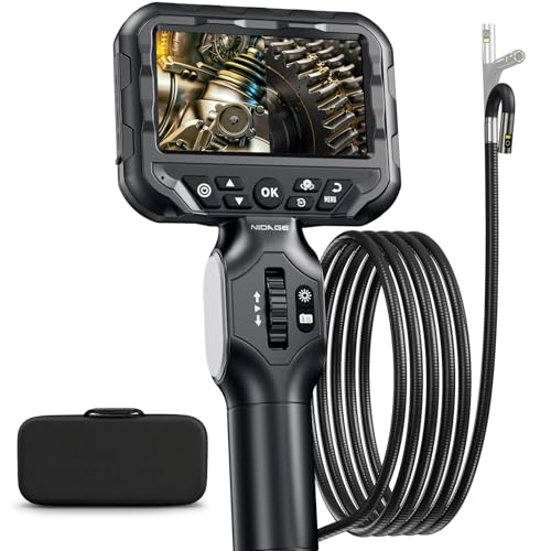 Dual Lens Articulating Borescope, 6.5mm Endoscope Camera with Light - size: Dual Lens Articulating Borescope