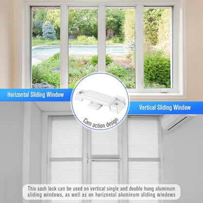 Saillong 3 Pack Window Sash Locks Compatible with Prime-Line F2590, White - color: White