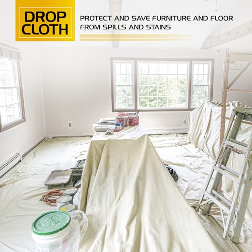 Drop Cloth 9x12 FT 6 Pack - size: 9ft X 12ft ( Pack of 6 )
