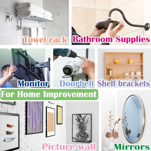 50Pcs Metal Self Drilling Drywall Anchors Heavy Duty with Screws Kit
