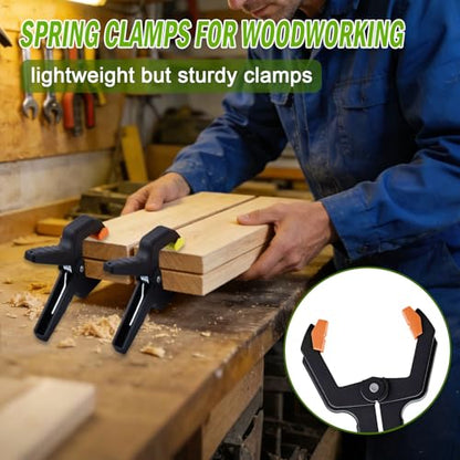 36 Pack Spring Clamps Heavy Duty - 3.5 Inch Wood Clamps for Woodworking, Spring Clips Clamp for Crafts,Photography Backdrop, Balloon Arch and More with Non-Slip Handles and Adjustable Jaw Pads,Orange - size: Orange-36 Pack