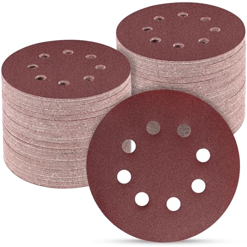 100PCS 5 Inch Sanding Discs 320 Grit Sandpaper for Orbital Sander - style: Aluminum oxide