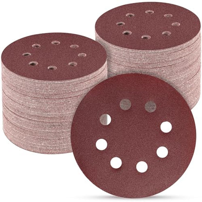 100PCS 5 Inch Sanding Discs 320 Grit Sandpaper for Orbital Sander - style: Aluminum oxide