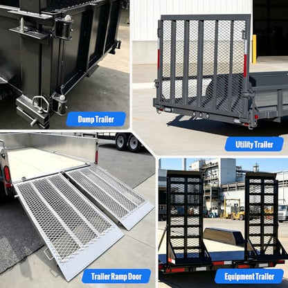 4 Pack Trailer Hinges Heavy Duty, Weld On Trailer Hinges with Grease Fitting for Dump Trailers, Utility Gates & Trailer Doors, Strap Style