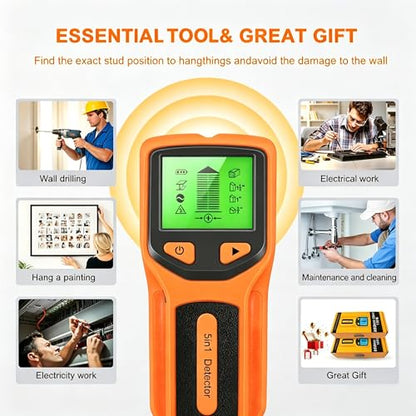 5 in 1 Stud Finder Wall Scanner with Smart Chip & HD LCD Display