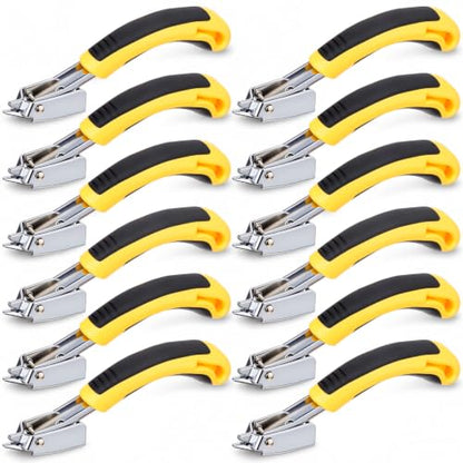 12 Pcs Staple Remover, Staple Puller Tool with Non Slip Handle, Upholstery Heavy Duty Nail Removers for Furniture, Floor, Wooden Box, Carpet, Cardboard Box