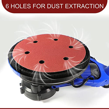 Awutzut 9 Inch 6 Hole Sanding Discs 150 Grit Hook and Loop for Drywall Sander 15PCS - style: 150 Grit