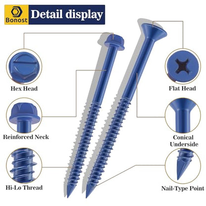 1625pcs Concrete Assortment Kit with Assorted Nuts Bolts and Wood Screws - size: 1625pcs