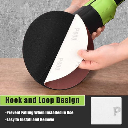 DTGN 2In 1000Grit Hook and Loop Sanding Disc 10Pcs Red Aluminum Oxide - color: Red, size: 2 Inch(1000 Grit)