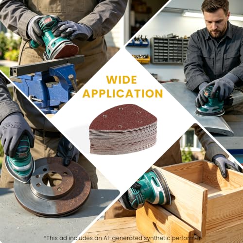 50 PCS Mouse Sander Sandpaper 5 Hole Hook and Loop Detail Sander Sandpaper 40 80 120 180 240 320 400 600 800 Grit Palm Sander Paper - style: 50 PCS 5 Hole 40-800 Grit