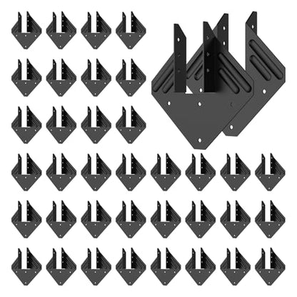40Pack Hurricane Ties for Rafter Bracket 18-Gauge Joist Hanger Black