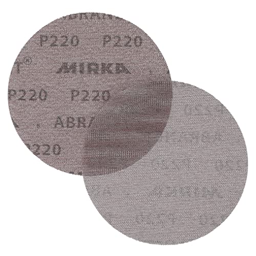 Mirka Abranet 6 Inch 220 Grit Mesh Sanding Discs, Hook and Loop, 10 Pack - size: 220