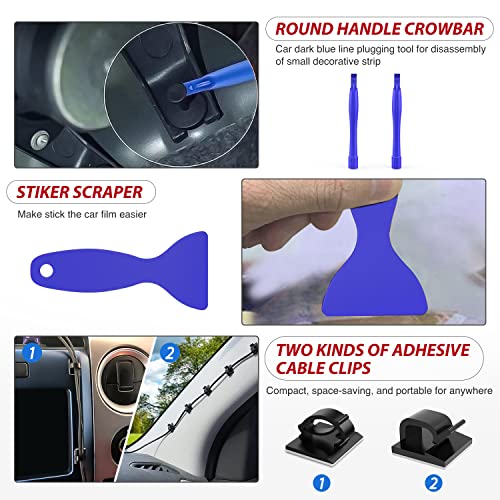 Nilight 200Pcs Trim Removal Tool, Auto Push Pin Bumper Retainer Clip Set - color: 200 Clips+ Remover Tools Blue