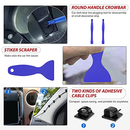 Nilight 200Pcs Trim Removal Tool, Auto Push Pin Bumper Retainer Clip Set - color: 200 Clips+ Remover Tools Blue